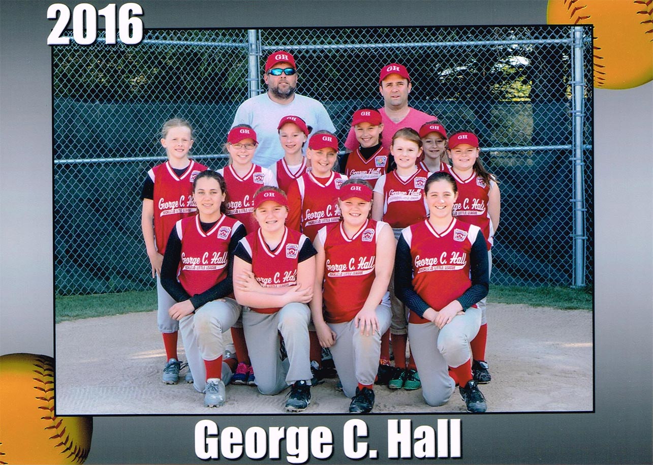 2016 George C. Hall - Little League Girls Team